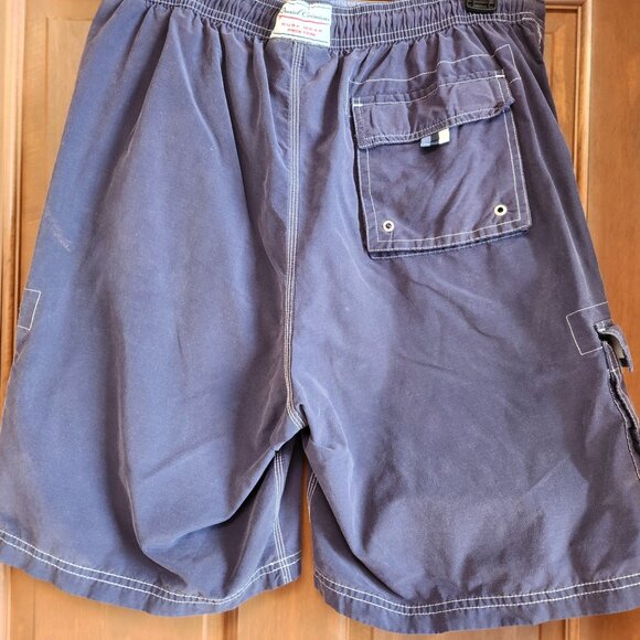 Daniel Cremieux Beachwear Men's Size Large Blue Swim Trunks Cargo Pockets Lined - Picture 2 of 12